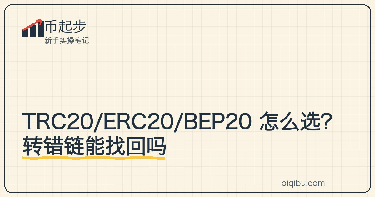 同一枚 USDT 通往 TRC20、ERC20、BEP20 三条岔路的示意图